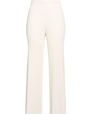 Fedeli Cream Pants Linen, Silk - White