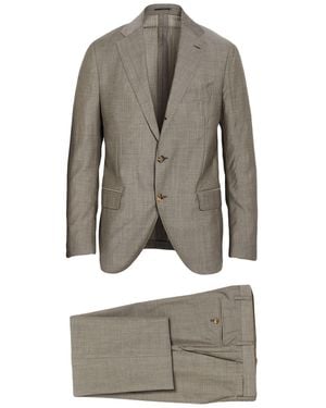 Lardini Taupe Suit Wool - Gray
