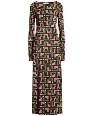 Maliparmi Maxi Dress Viscose, Elastane - White