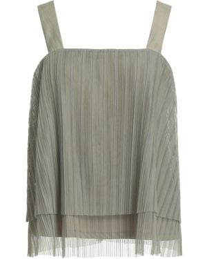 DKNY Khaki Top Polyester, Lyocell - Grey