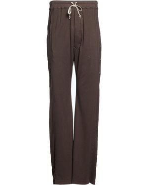 Rick Owens Dark Trousers Cotton - Brown