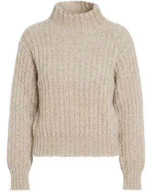 Moorer Turtleneck Acrylic, Polyamide, Cotton, Mohair Wool - Natural