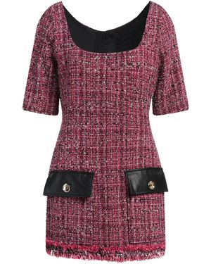 Pinko Fuchsia Mini Dress Cotton, Acrylic, Polyester, Wool, Synthetic Fibers - Purple