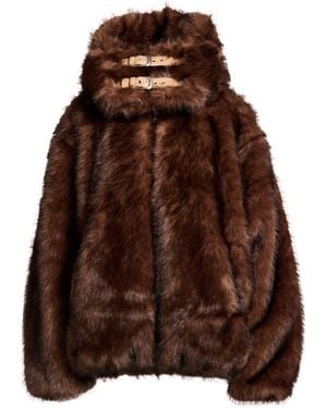 Kidsuper Shearling- & Kunstfell - Braun