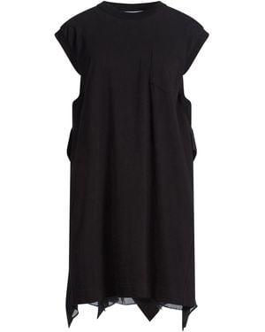 Sacai Mini Dress Cotton, Polyester - Black