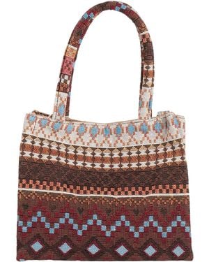 La Milanesa Handbag Textile Fibres - Brown