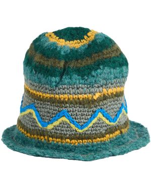 Maliparmi Hat Acrylic, Wool, Mohair Wool, Polyester, Polyamide - Green
