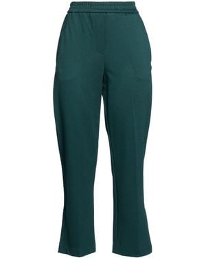 MEIMEIJ Dark Trousers Viscose, Polyamide, Elastane, Acetate - Green