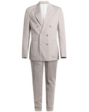 Eleventy Dark Suit Cotton, Polyester - Gray
