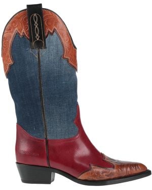 DSquared² Ankle Boots Leather, Textile Fibers - Blue