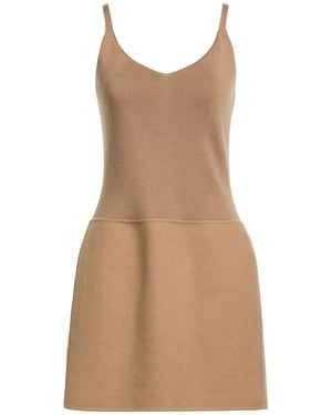 Weekend by Maxmara Joyroad By Lucy Hale Camel Mini Dress Virgin Wool - Natural