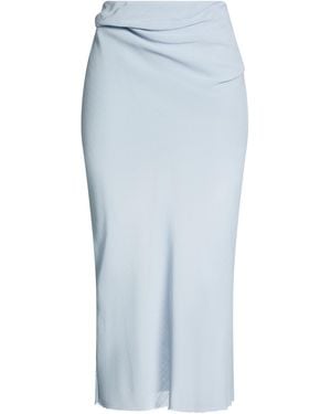 Rier Slate Midi Skirt Virgin Wool - Blue