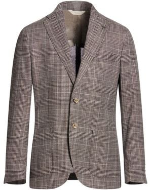 Paoloni Blazer Virgin Wool, Silk, Linen - Brown