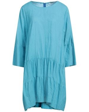 Robert Friedman Mini Dress Cotton - Blue