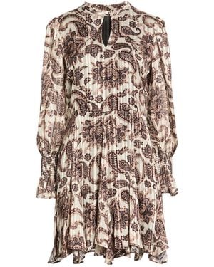Liu Jo Mini Dress Polyester, Metallic Polyester - Natural