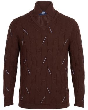 Drumohr Dark Sweater Cotton - Brown