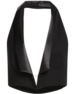 Erika Cavallini Semi Couture Top Viscose, Polyamide, Metallic Fibre, Elastane - Black