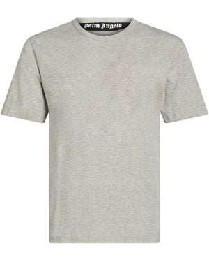 Palm Angels Light T-Shirt Cotton, Elastane - Grey