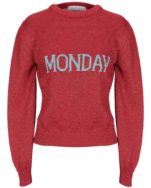 Alberta Ferretti Sweater Polyamide, Elastane, Polyester, Virgin Wool - Red