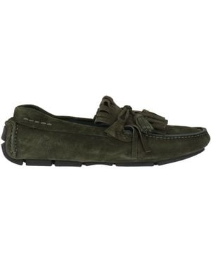 Fabi Dark Loafers Leather - Green
