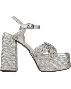 Castañer Sandals Textile Fibers - White