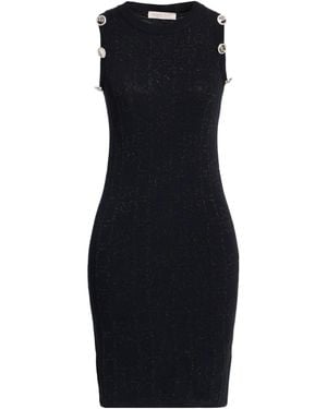 Rinascimento Mini Dress Viscose, Metallic Fiber, Polyamide, Elastane - Black