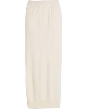 Antonelli Ivory Maxi Skirt Wool, Silk, Cashmere - White