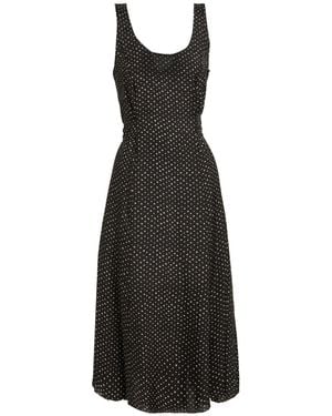 Masnada Midi Dress Linen, Viscose - Black