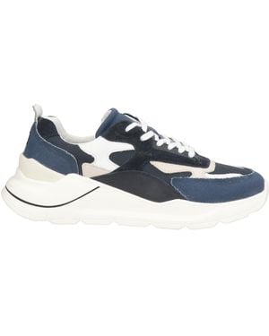 Date Sneakers Textile Fibers, Leather - Blue