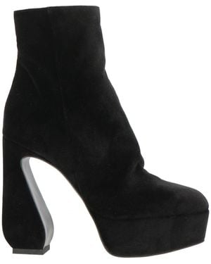 Sergio Rossi Ankle Boots Textile Fibers - Black