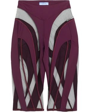 Mugler Plum Shorts & Bermuda Shorts Polyamide, Elastane - Purple