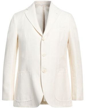 Sartorio Napoli Blazer Linen, Alpaca Wool, Cotton - White