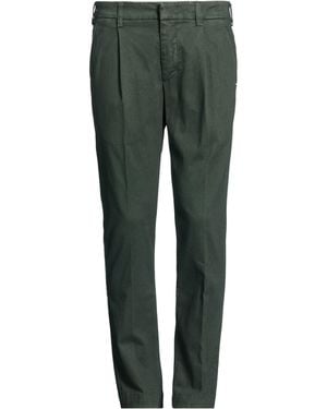 Entre Amis Dark Trousers Cotton, Lycra, Elastane - Green