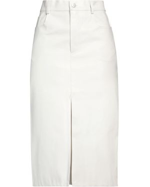 Kassl Midi Skirt Cotton, Polyurethane, Elastane - White