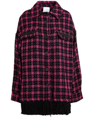 Gaelle Paris Fuchsia Coat Acrylic, Polyester, Viscose, Cotton, Metallic Fiber - Purple
