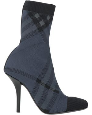 Burberry Charcoal Ankle Boots Textile Fibers - Blue