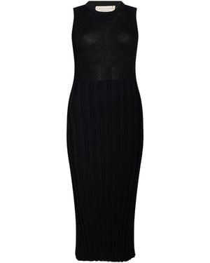 FILIPPO DE LAURENTIIS Midi Dress Viscose, Nylon - Black