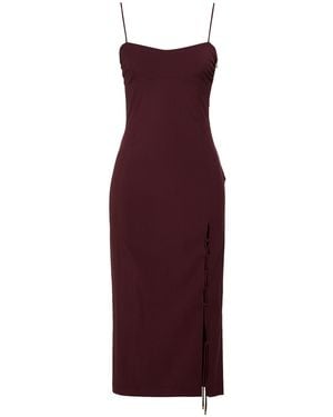 Patrizia Pepe Burgundy Midi Dress Polyester, Viscose, Elastane - Purple