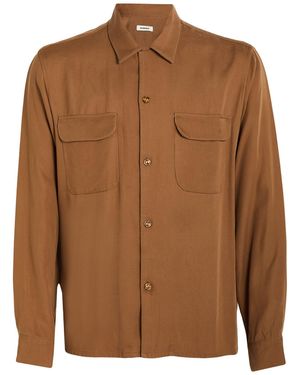 Sandro Camel Shirt Lyocell, Viscose - Brown