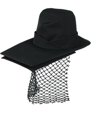 Yohji Yamamoto Hat Wool, Cotton - Black