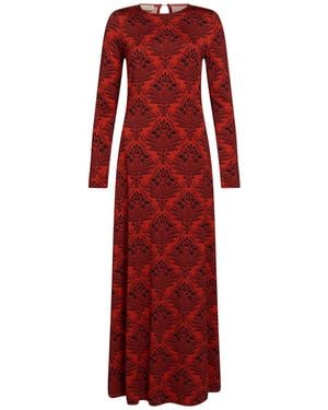 Siyu Maxi Dress Viscose, Elastane - Red