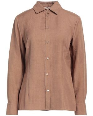 Lardini Khaki Shirt Viscose, Linen - Brown