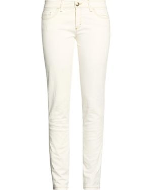 Blumarine Ivory Jeans Cotton, Elastane, Swarovski Crystal - White