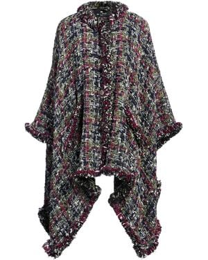 Etro Charcoal Cape Wool, Polyester, Mohair Wool, Cotton, Viscose - Grey