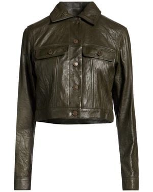 MICHAEL Michael Kors Military Jacket Lambskin - Green