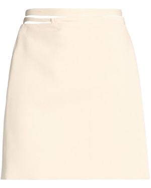 Sportmax Cream Mini Skirt Virgin Wool, Elastane - Natural