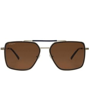 Ferragamo Occhiali Da Sole - Marrone