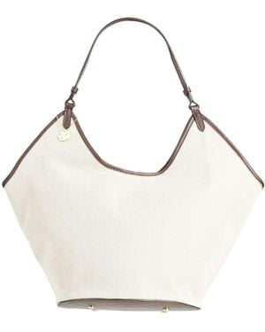 Laura Di Maggio Shoulder Bag Leather, Textile Fibres - White