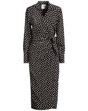 Crida Milano Midi Dress Silk - Black