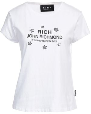 John Richmond T-Shirt Cotton, Elastane - White